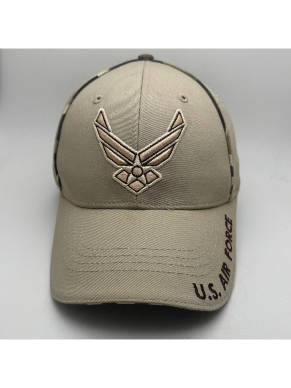 U.S. Air Force Embroidered Adjustable Baseball Cap Hat Tan Camouflage ML CAPS